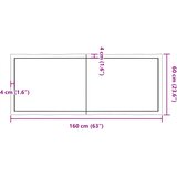 Stolna ploča tamnosmeđa 160x60x(2-4) cm obrađena hrastovina | shoptok.hr