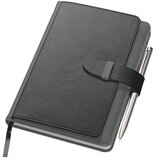  NOTES A5 CRTE 256L OD UMJETNE KOŽE SA PROSTOROM ZA KREDITNE KARTICE MACMA 2008877 SIVO-CRNI | shoptok.hr