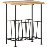 vidaXL Stalak za časopise 40 x 30 x 50 cm masivno drvo manga i čelik Cijene
