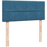 vidaXL Otomanski posteljni okvir z vzmetnico moder 120x200 cm žamet | Shoptok.si