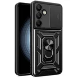 Hybrid Armor Camshield ovitek za Samsung Galaxy S26 - Črna