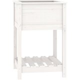 Maison Chic Visoka greda - Greda - Cvetlični Lonec s polico bela 54x54x81 cm trdna borovina, (21789096) Cene