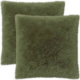  Presvlaka za jastuk 2 pcs HEERLEN Zelena 55 x 55 cm PV flis | shoptok.hr