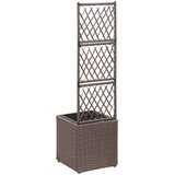  Sadilica s rešetkom i 1 posudom 30x30x107 cm poliratan smeđa | shoptok.hr