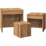 vidaXL Uklapajući stolići boja hrasta artisan 3 kom konstruirano drvo | shoptok.hr
