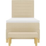  Krevet s opruga kutije s uzglavljem Krema 200 x 90 cm tkanina | shoptok.hr