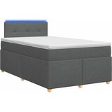  Boxspring krevet s madracem Tamnosiva 120 x 190 cm Tkanina | shoptok.hr