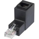Renkforce RJ45 Omrežni adapter CAT 5e pod kotom 90° navzgor [1x RJ45 vtič - 1x RJ45 vtičnica] 0 m črne barve\, (20430169) | Shoptok.si