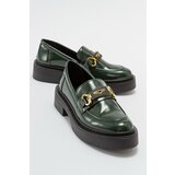 LuviShoes UNTE Green Turning Women's Loafer cene