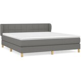 The Living Store Box spring postelja z vzmetnico temno siva 180x200 cm blago - Box Spring Postelja, (21521622) | Shoptok.si