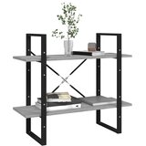 Ormarić za knjige s 2 razine boja hrasta 80 x 30 x 70 cm drveni | Eponuda.com