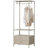 WOOOD Bež odprta kovinska garderobna omara 70x185x54 cm Ferris – u