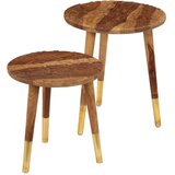 The Living Store Klubske mizice 2 kosa trden les - Klubska Mizica, (21574678) | Shoptok.si