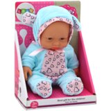 Mala lutka beba u odjeći s kapuljačom - svijetlo plava - 21 cm | Shoptok.si