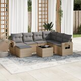 Maison Chic Seti vrtnega pohištva - Vrtna garnitura - Vrtni pohištvo set 8-delna z blazinami bež poli ratan, (21799805) | Shoptok.si