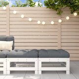 Maison Chic Vrtni stolček - Vrtni stoli za noge z blazino 2 kosa bela trdna borovina JS959, (21877234) | Shoptok.si