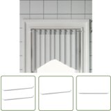  The Living Store Karnise 2 kosa bele in srebrne 40-60 cm aluminij - Karnisa, (21744342) | Shoptok.si