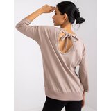 RUE PARIS Blouse-RV-BZ-7550.58-dark beige | Shoptok.si
