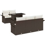  Sjedeća garnitura za vrt 6 kom. Smeđa [Sintetički]: Poli Ratan 251 x 179 x 85 cm | shoptok.hr