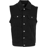 Urban Classics Plus Size Denim vest black dark