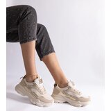 Gemre Beige sneakers with glitter inserts Clorinda | Shoptok.si