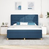 Plavi Modra Box Spring Postelja z Matracem 180x200 cm Tkanina, (22051390) | Shoptok.si