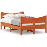 Furnova Posteljni okvir brez vzmetnice voščeno rjav 120x200 cm borovina, (21937781) | Shoptok.si