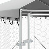  kavez za pse s krovom srebrni 2x14x2,5m pocinčani čelik | Eponuda.ba