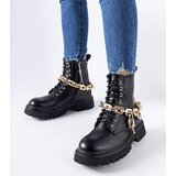 Gemre Black boots with a chain Bowling | Shoptok.si