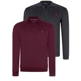 Dewberry DOUBLE SET V4007 MEN'S SWEATSHIRT-PURPLE-NAVY BLUE | shoptok.hr