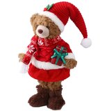 Festa Winter Coco, novogodišnja dekoracija, meda sa poklonom, crvena, 40cm Cene