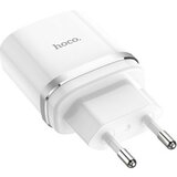 Hoco pametni hišni polnilec C12Q 3A z 3.0 QC USB vtičem in s polnilnim kablom MicroUSB - bel | Shoptok.si
