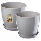 KADAX cvetlični lonec, sadilnik, pokrov, 23+28 cm, stojalo za rože, siva plastika, 2 kosa., (5000352827) | Shoptok.si