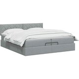  Krevet od pjene s madracem i LED-om Svjetlosiva 200 x 200 cm | shoptok.hr