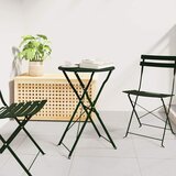 Bistro Stol Tamnozelena Ø 50 x 71 cm Čelik s prahom | shoptok.hr