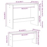  3-dijelni blagovaonski set stola i klupa crni konstruirano drvo | shoptok.hr