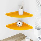  Lebdeća polica s policom s pohranom 2 pcs Žuta 30 x 30 x 2 cm | shoptok.hr