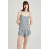 Defacto Regular Fit Strappy Cotton Knitted Tops