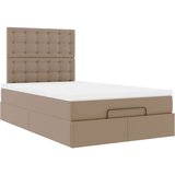 vidaXL Okvir kreveta s madraca cappuccina 120x190 cm od umjetne kože | shoptok.hr