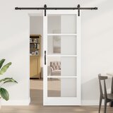 vidaXL drsna vrata s kompletom 'ORKDAL'Bela Masivni Les in Steklo, notranja vrata s steklom 'ORKDAL'Bela 83x211x4 cm Cene