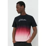 Hollister Co. Bombažna kratka majica moški, roza barva