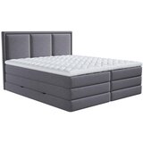 MID.YOU POSTELJA BOXSPRING 140 cm x 200 cm , tekstil temno siva | Shoptok.si