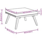  Vrtni tabure s jastukom 60 x 60 x 29 cm masivno bagremovo drvo | shoptok.hr