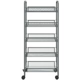  Kolica s 5 razina siva 46 x 26 x 105 cm željezna | shoptok.hr