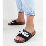 Gemre Black flip-flops on cork sole with Zlatna coral | Shoptok.si