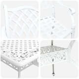  Set od 4 Bijela Lijevani aluminij 6 sjedala Ukrasni umetci | shoptok.hr
