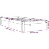  Okvir kreveta voštano smeđi 90 x 190 cm od masivne borovine | shoptok.hr