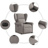  Električni naslonjač od tkanine smeđesivi | shoptok.hr