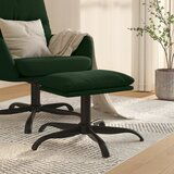 The Living Store Stolček za noge temno zelen 60x60x36 cm žamet - Stolček Za Noge, (21482276) | Shoptok.si