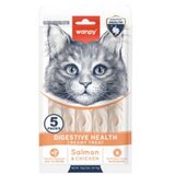 WANPY Digestive Health Functional Creamy Lickable Cat Treat Salmon & Chicken 5x14g | Eponuda.com